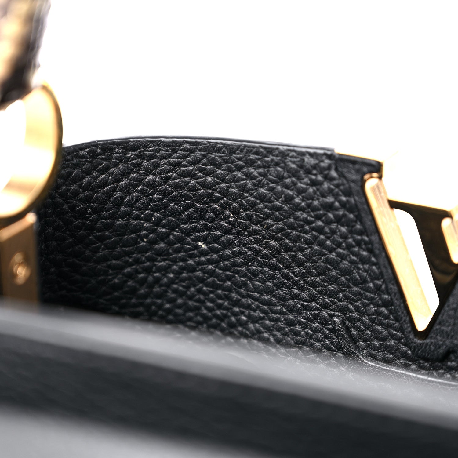 Louis Vuitton Taurillon Snakeskin Mini Capucines Black 9 of 12