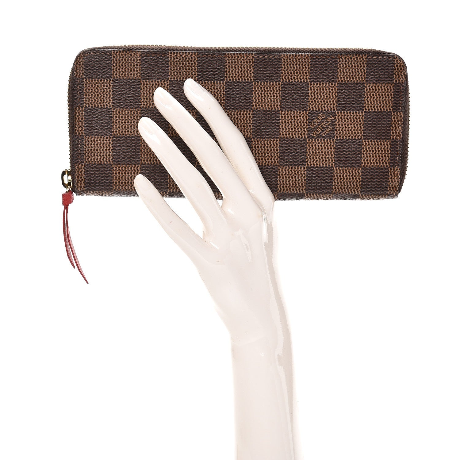 Louis Vuitton Damier Ebene Clemence Wallet Cherry 2 of 6