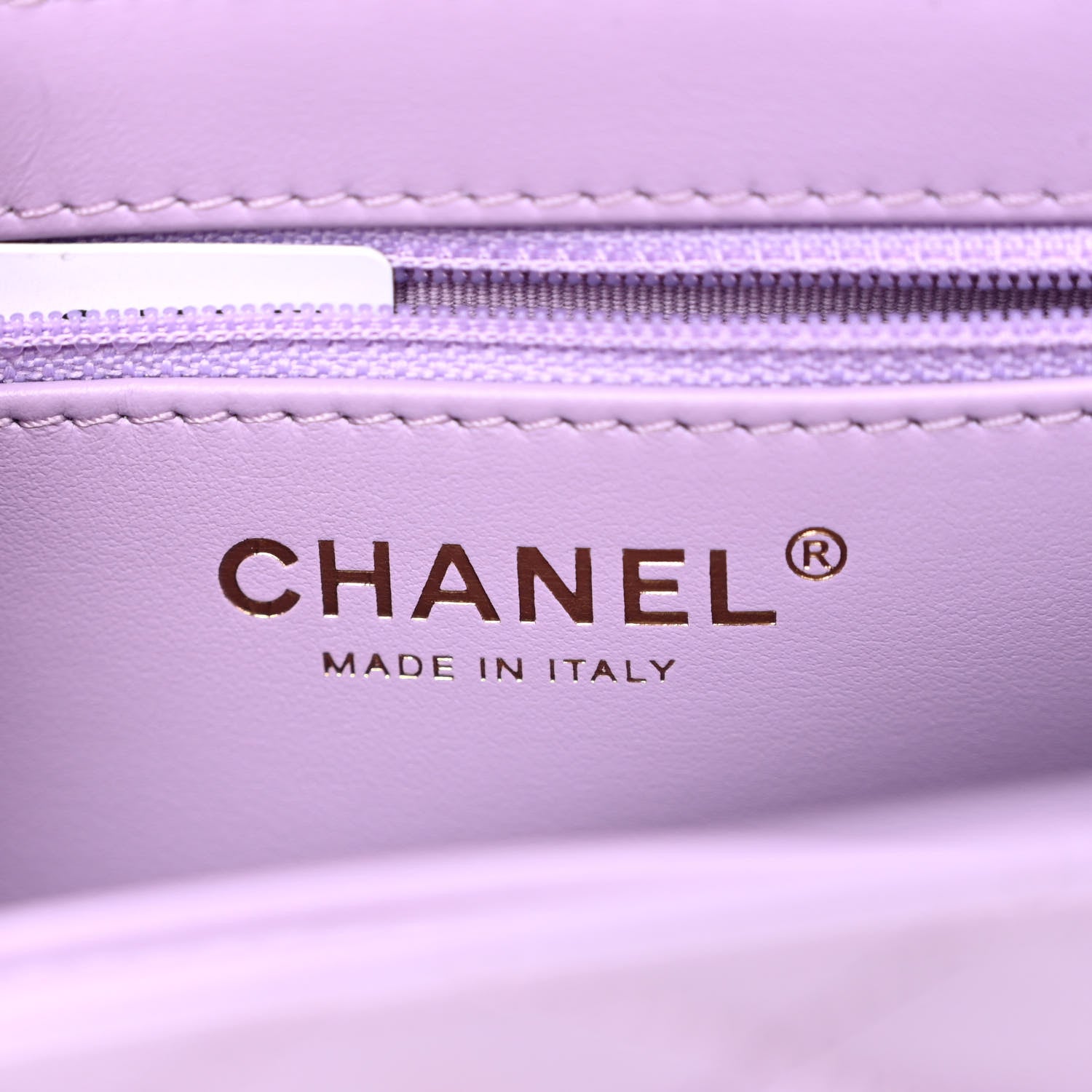 Chanel Shiny Aged Calfskin Quilted Nano Kelly Shopper Lilac 6 of 9