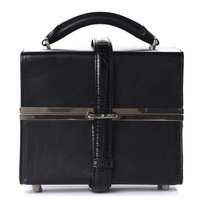Alexander Wang Calfskin Crocodile Embossed Tai Dopp Kit Bag Black 1 of 16