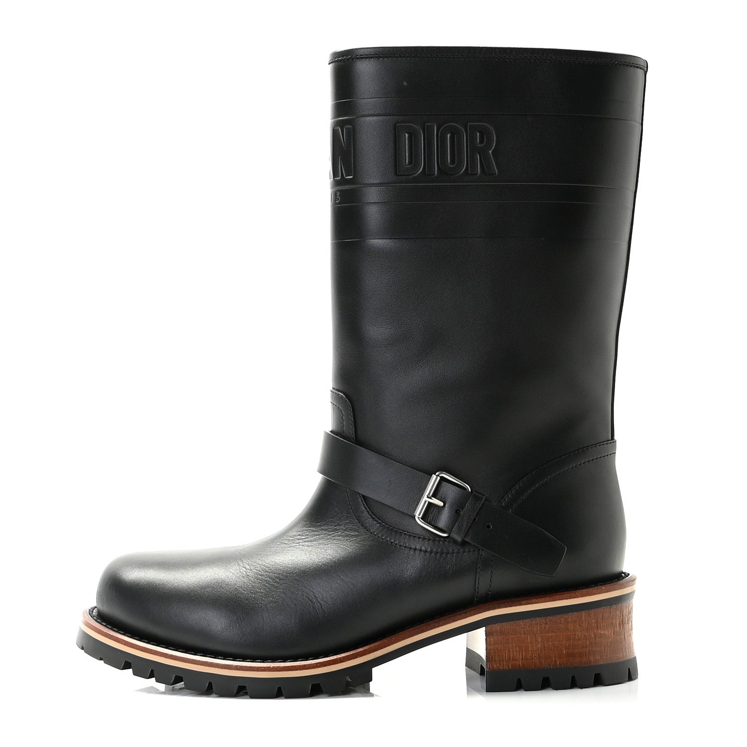 Christian Dior Calfskin Embossed Dior Quest 35mm Biker Boots 40 Black 1 of 12