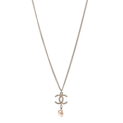 Chanel Pearl CC Drop Necklace Gold 1 of 4