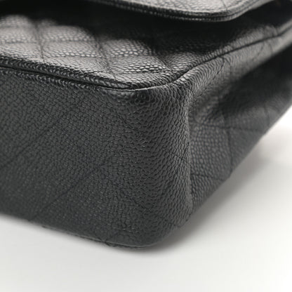 Chanel Caviar Quilted Medium Double Flap Black 11 of 13