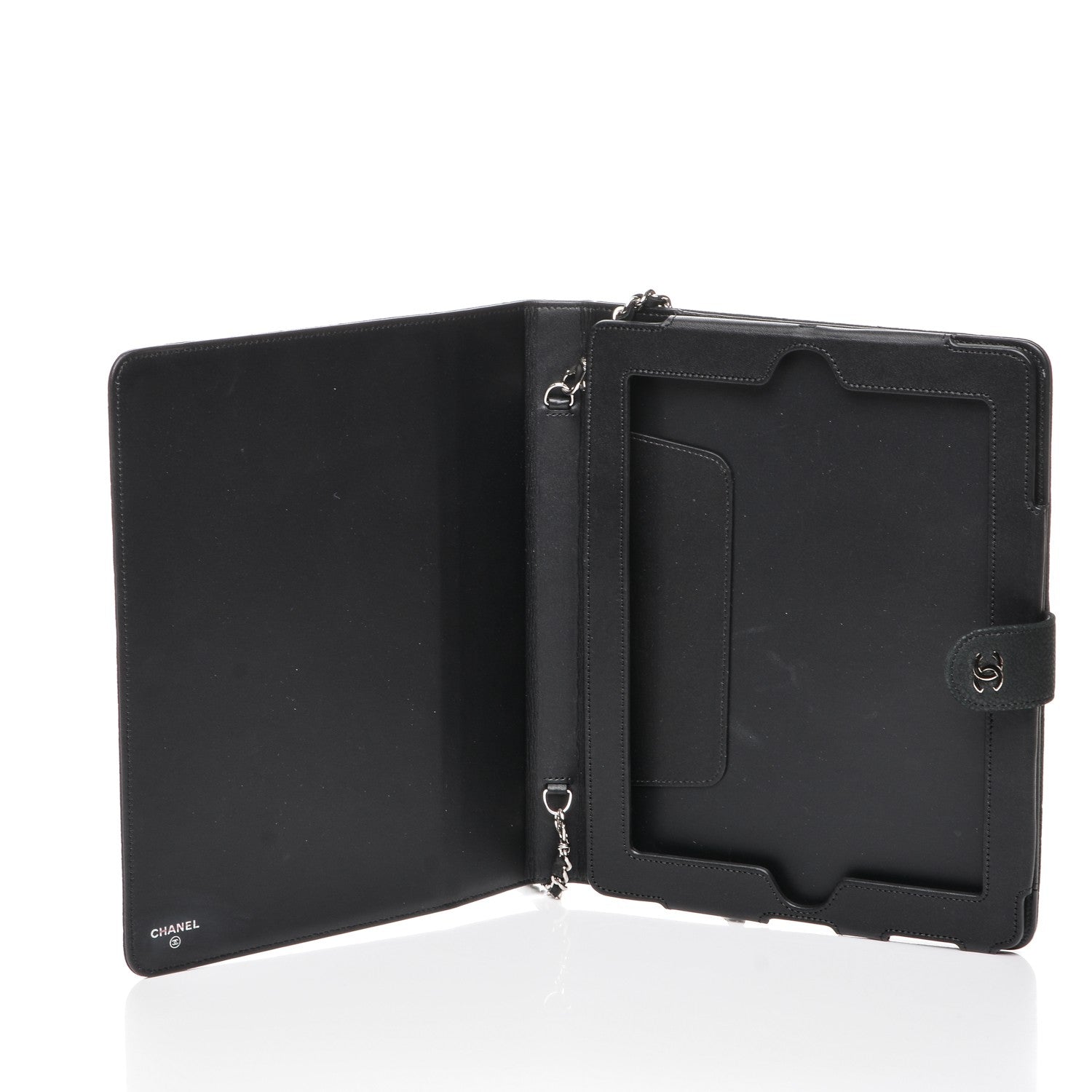 Chanel Iridescent Caviar Quilted Crossbody iPad Holder Black 5 of 8