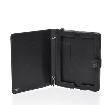 Chanel Iridescent Caviar Quilted Crossbody iPad Holder Black 5 of 8