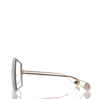 Gucci Oversized Round Sunglasses GG0252S Gold 3 of 7