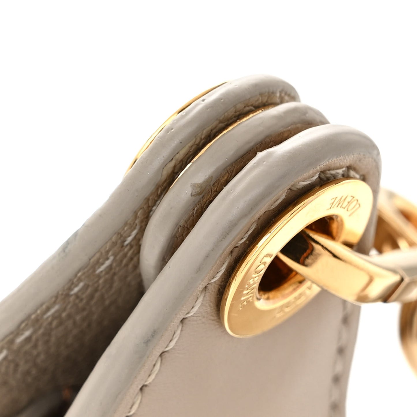 Satin Calfskin Jacquard Small Luna Bag Oat