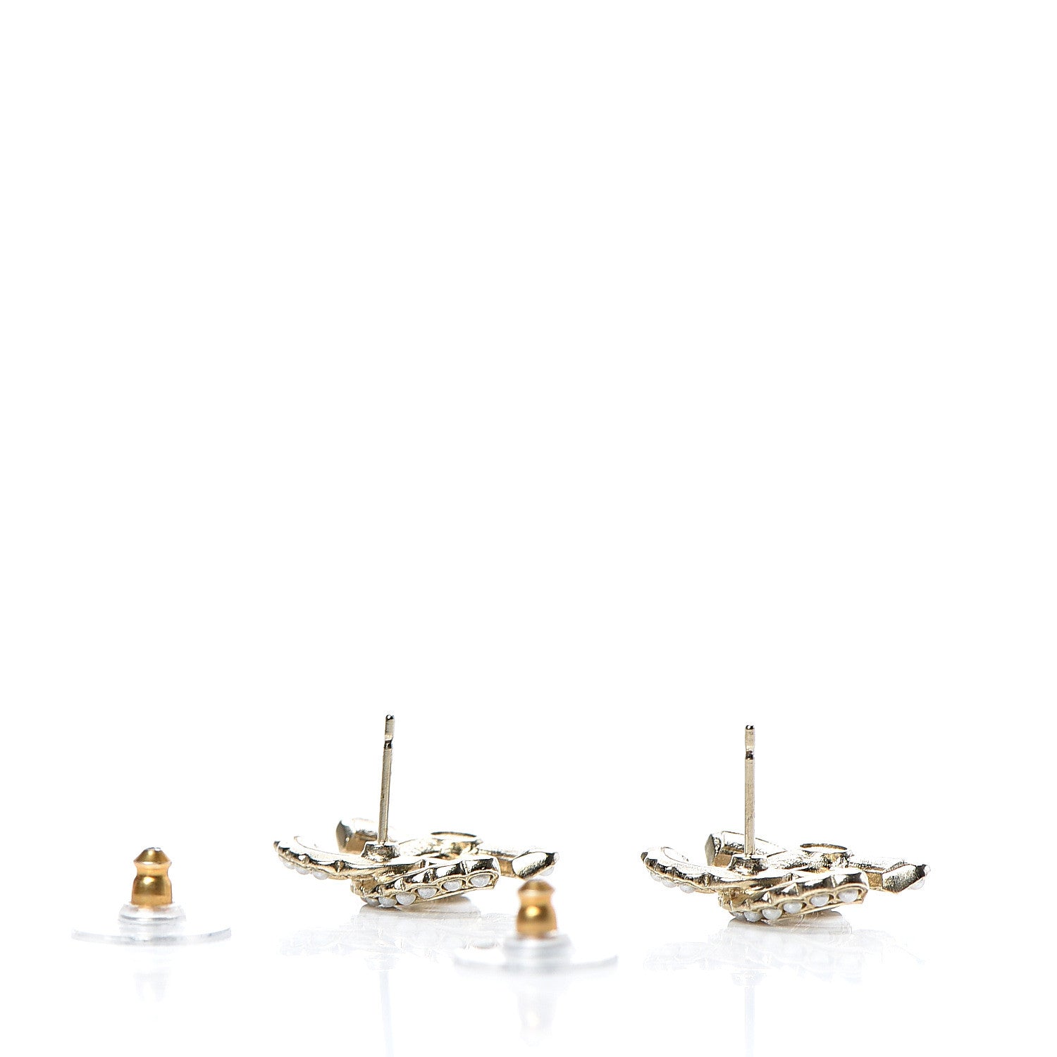 Chanel Pearl Queen of France CC Earrings Gold 3 of 5