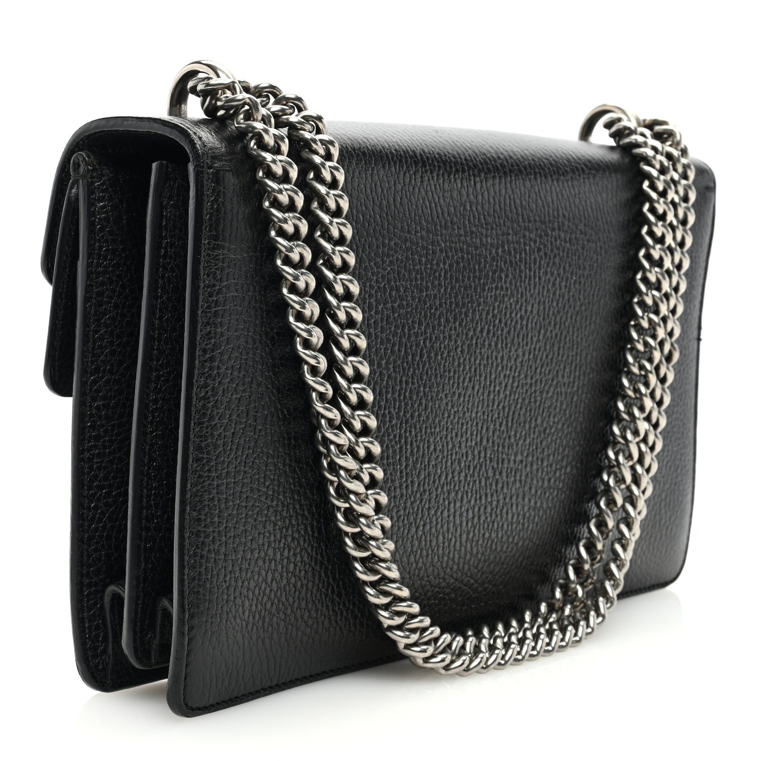 Gucci Pebbled Calfskin Small Dionysus Shoulder Bag Black 3 of 12