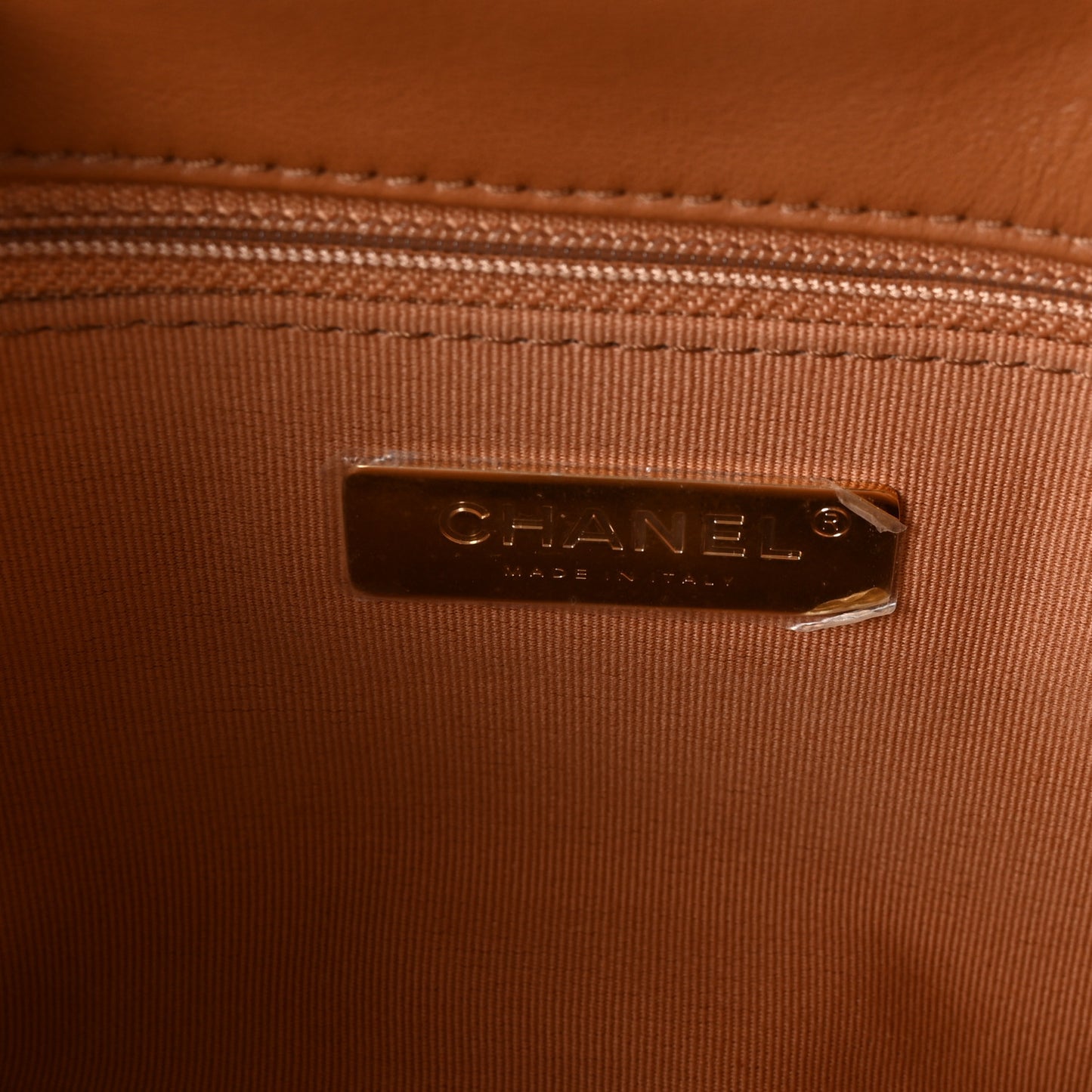 Lambskin Quilted Medium Chanel 19 Flap Brown