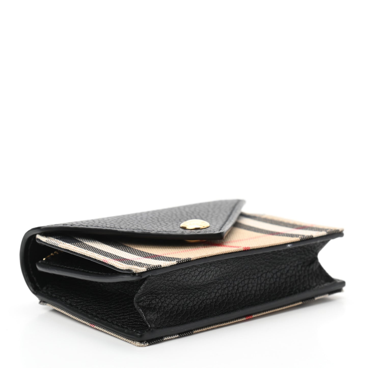 Grainy Calfskin Vintage Check Jade Card Case