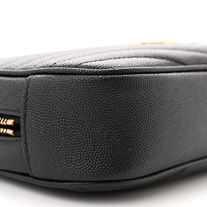 Saint Laurent Grain De Poudre Matelasse Monogram Mini Lou Camera Bag Black 9 of 11