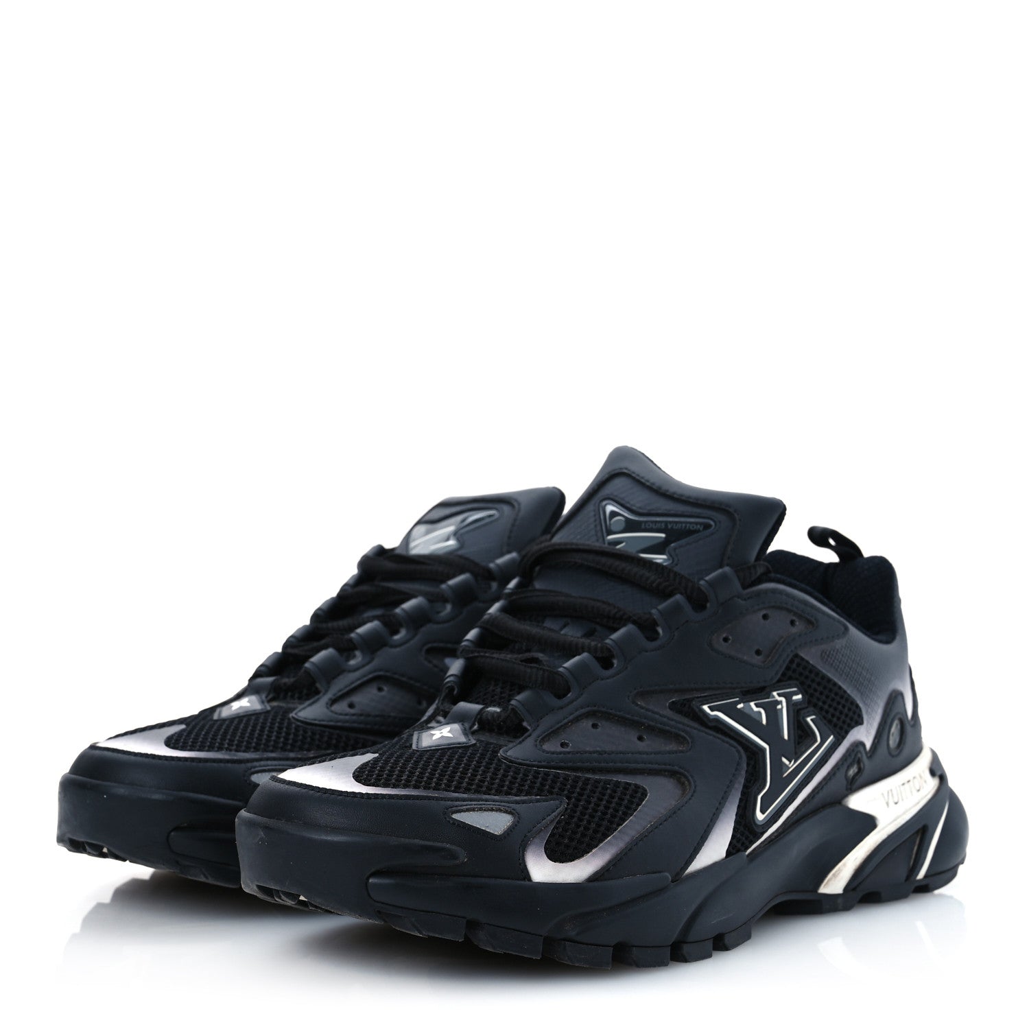 Louis Vuitton Canvas Mesh Mens LV Runner Tatic Sneakers 9.5 Black 4 of 13