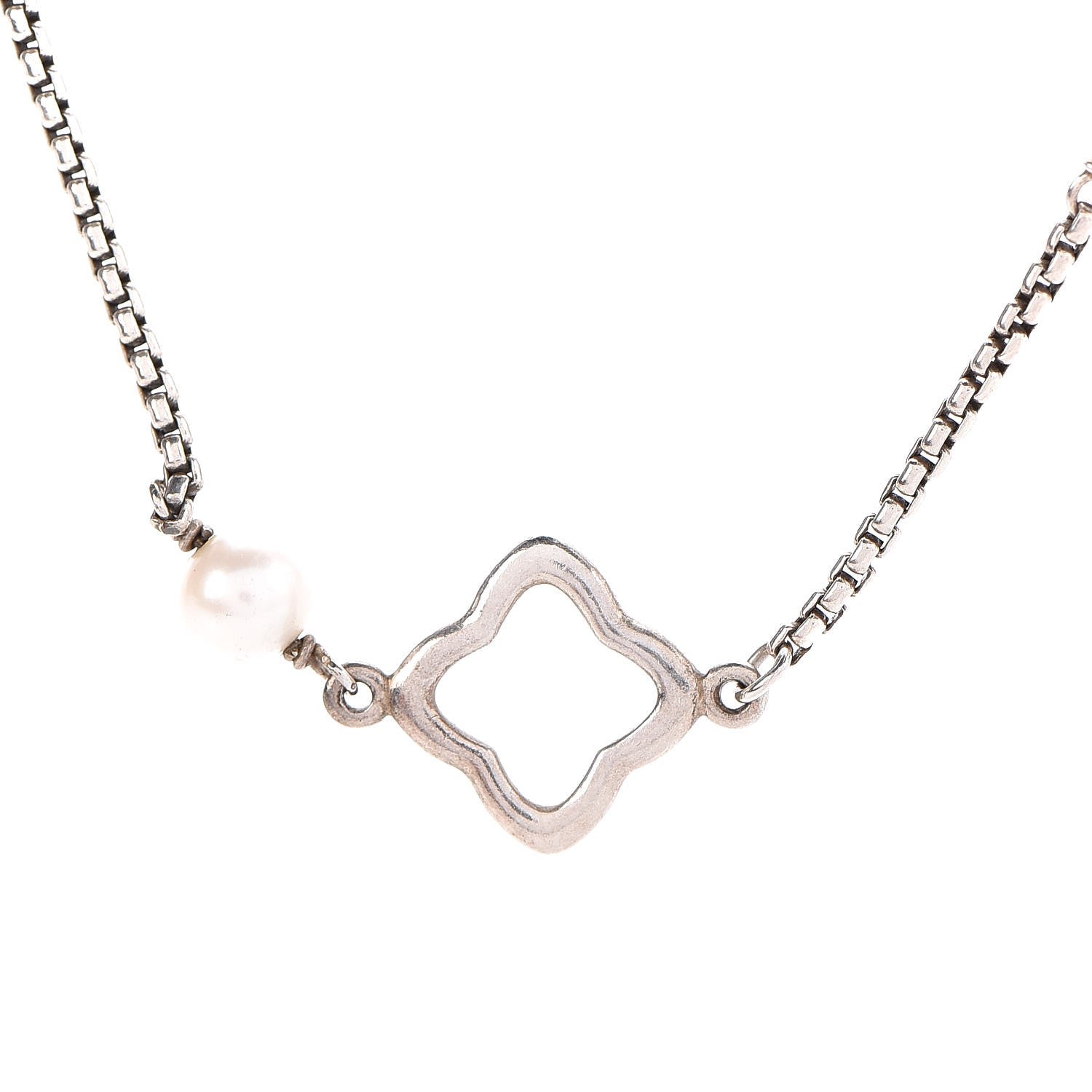 David Yurman Sterling Silver Pearl Bijoux Chain Necklace 4 of 6
