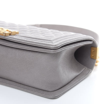Chanel Caviar Quilted Medium Boy Flap Grey 9 of 10
