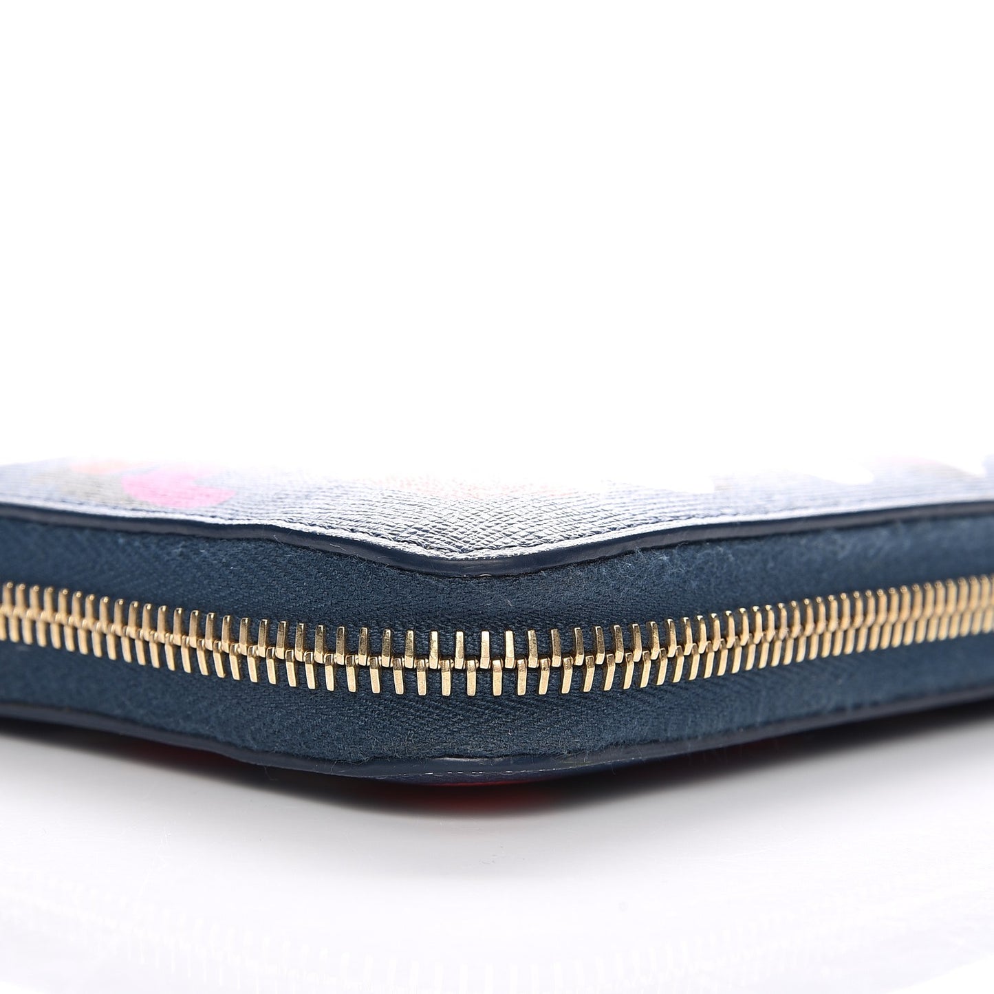 Vitello Elite Fendi Roma Simply Zip Around Wallet Cobalt Multicolor