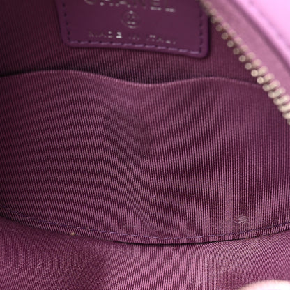 Chanel Lambskin Quilted Round Clutch With Chain Purple 11 of 13