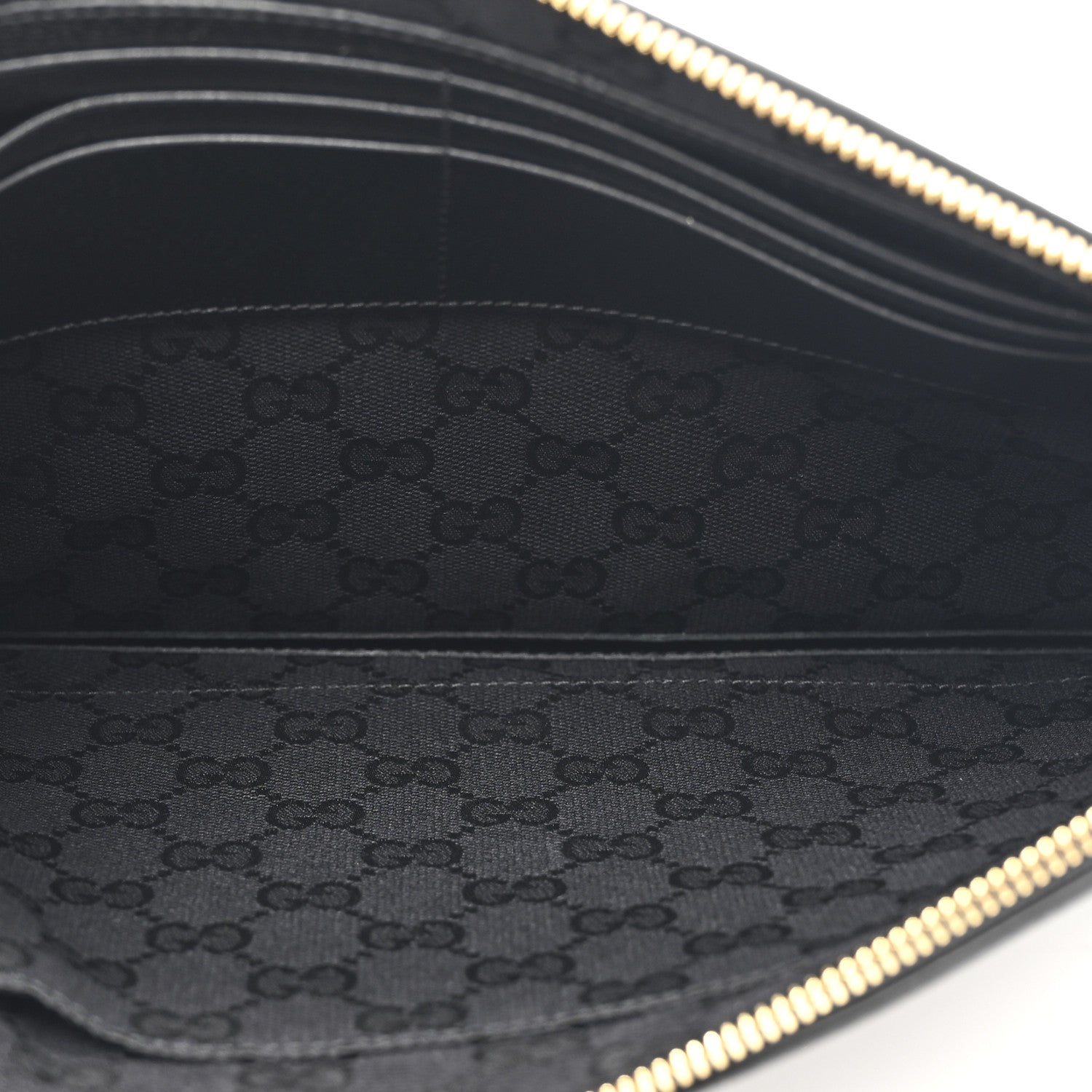 Gucci Calfskin Horsebit 1955 Wristlet Pouch Black 5 of 10