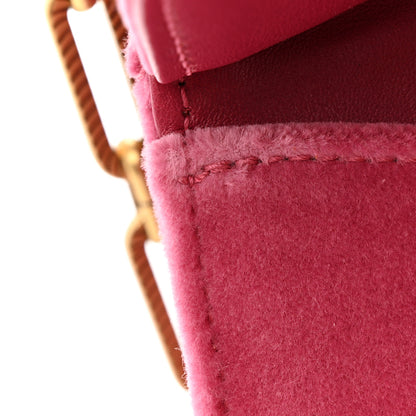 Gucci Velvet Crystal Mini Bee Broadway Shoulder Bag Light Raspberry Rose 12 of 13