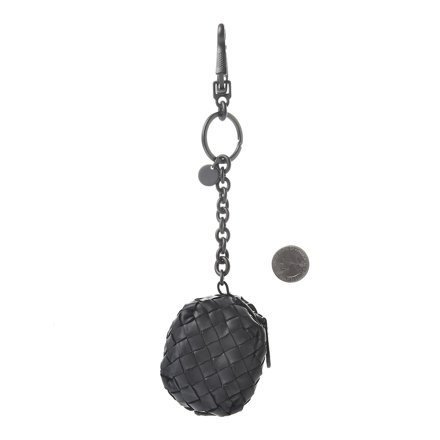 Bottega Veneta Nappa Intrecciato Coin Pouch Key Ring Tourmaline 2 of 5