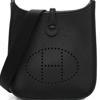 Hermes Taurillon Clemence Evelyne TPM Black 8 of 11