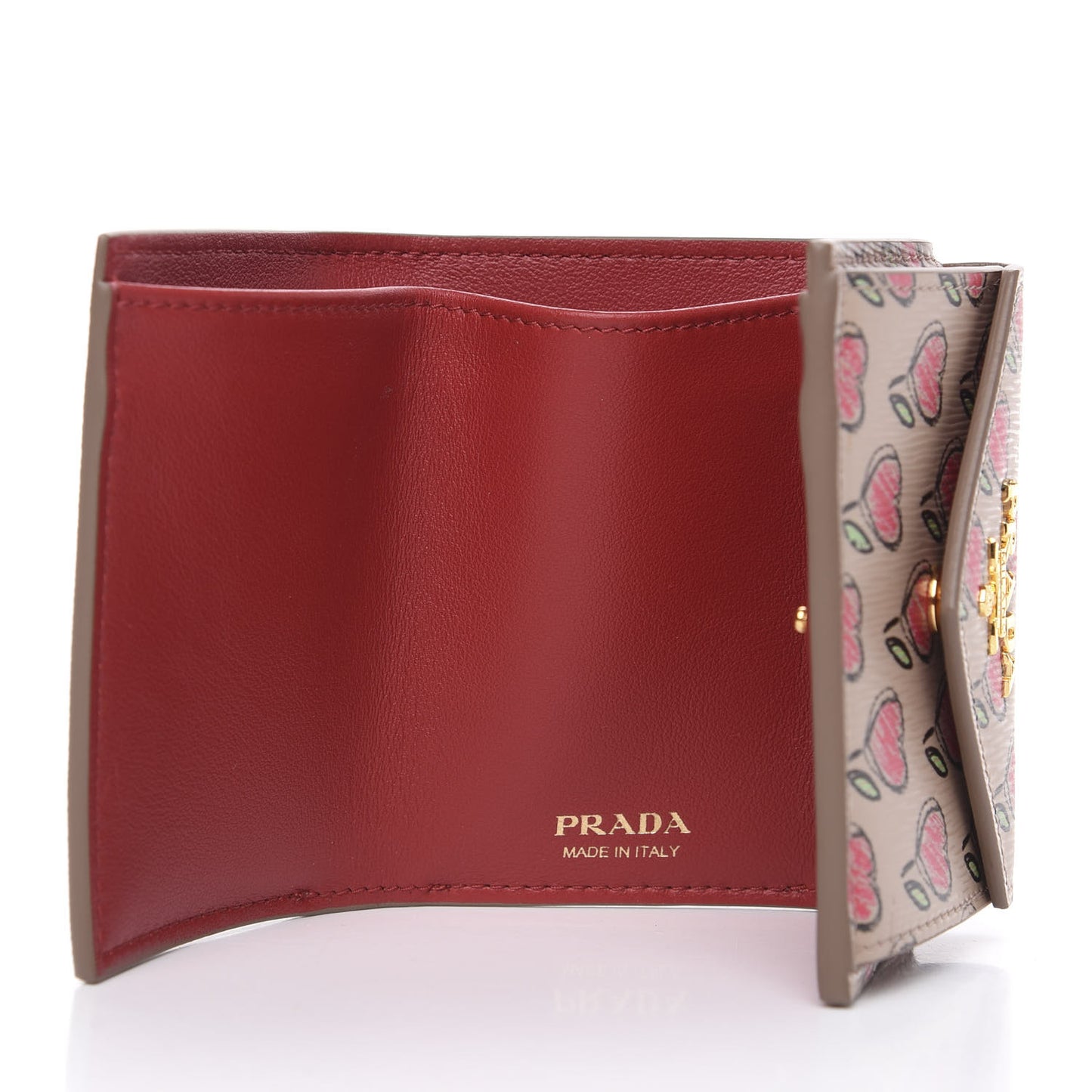 Vitello Move Love Print Envelope Tri-Fold Wallet Cipria