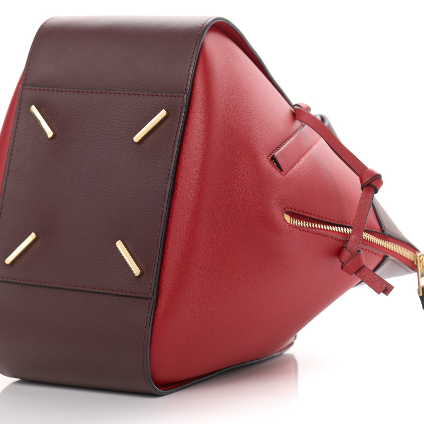 Calfskin Small Hammock Shoulder Bag Maroon Oxblood
