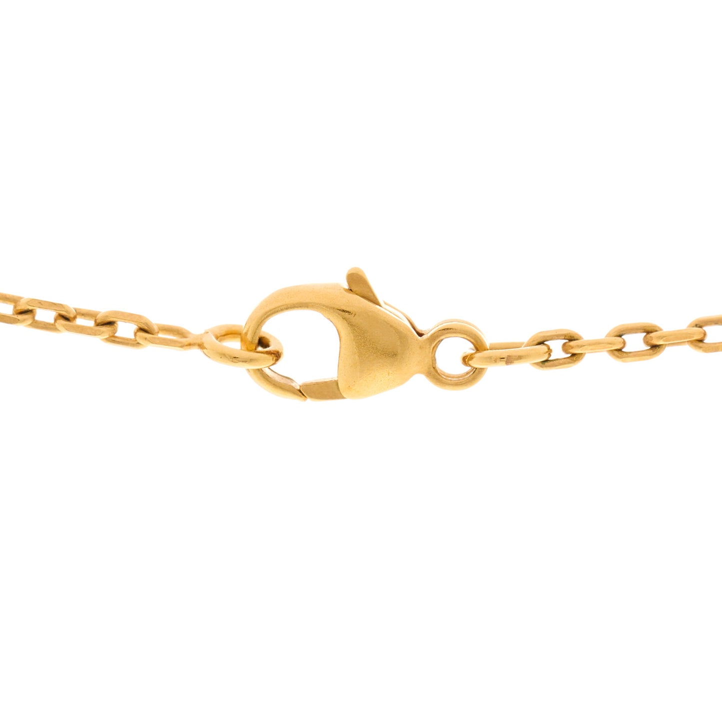 Lacquered Gold Pop H Pendant Necklace White