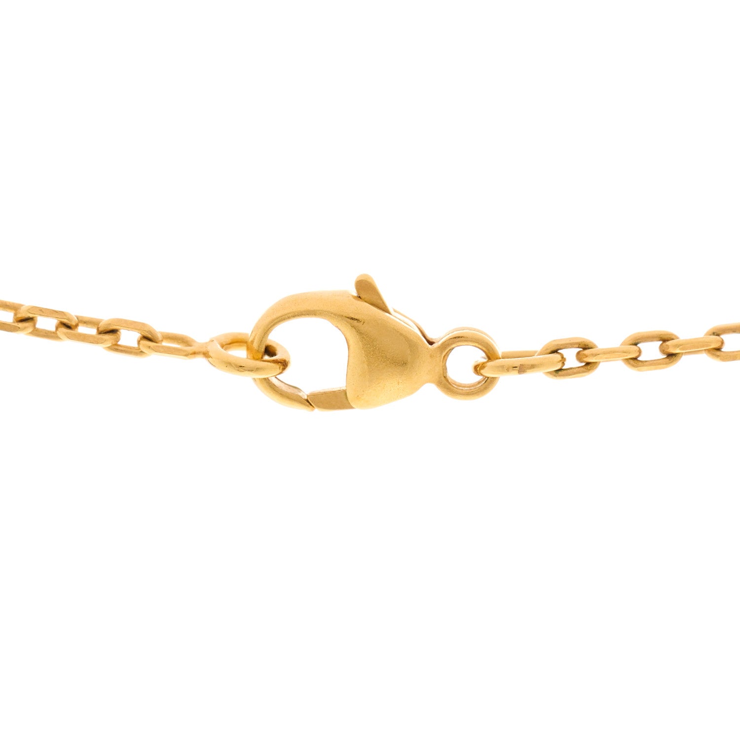 Hermes Lacquered Gold Pop H Pendant Necklace White 5 of 6