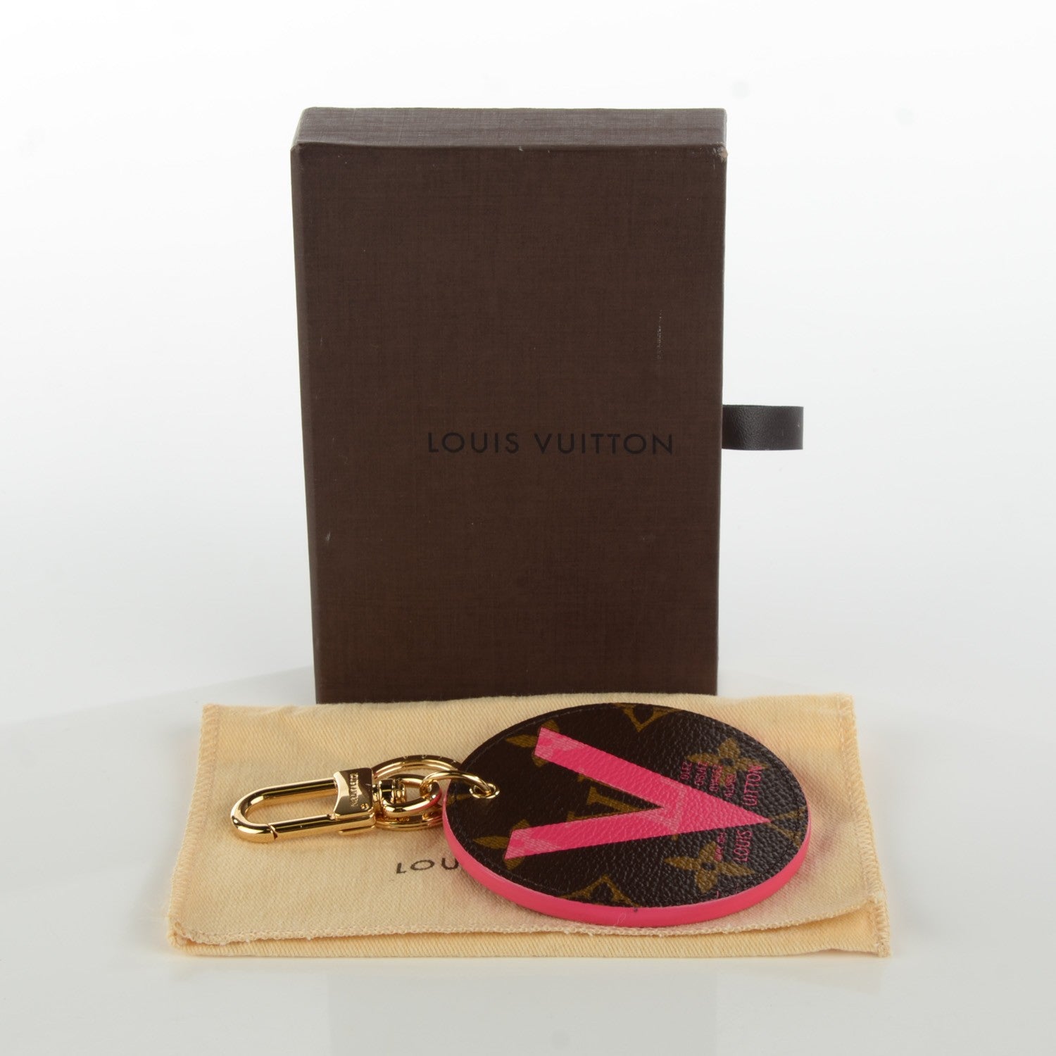 Louis Vuitton Monogram Illustre V Bag Charm Key Ring Grenade 3 of 7