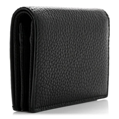 Gucci Pebbled Calfskin Animalier Card Case Black 3 of 11