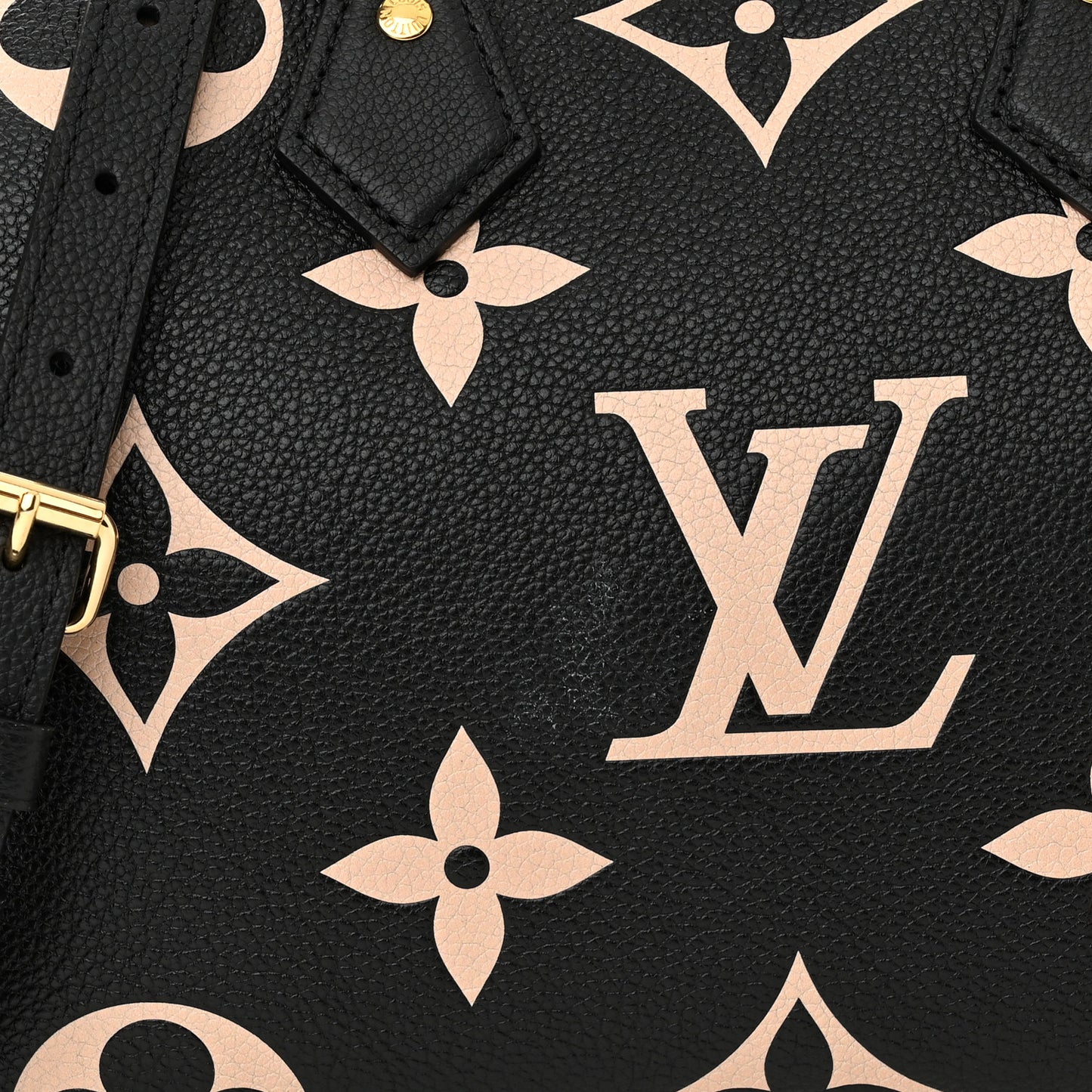 Empreinte Monogram Giant Speedy Bandouliere 25 Black Beige