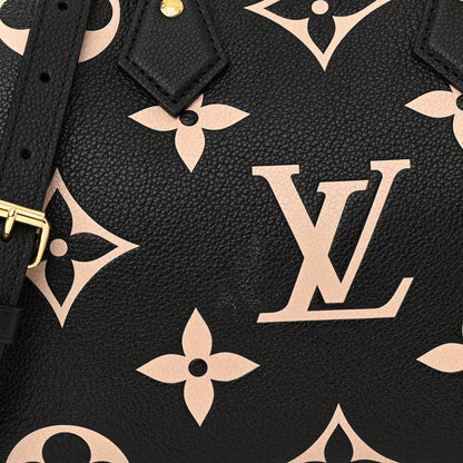 Louis Vuitton Empreinte Monogram Giant Speedy Bandouliere 25 Black Beige 8 of 11