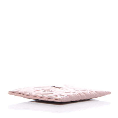 Chanel Goatskin Camellia Embossed Card Holder Light Pink 4 of 9