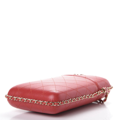 Chanel Lambskin Quilted Chain Around Phone Holder Red 6 of 10