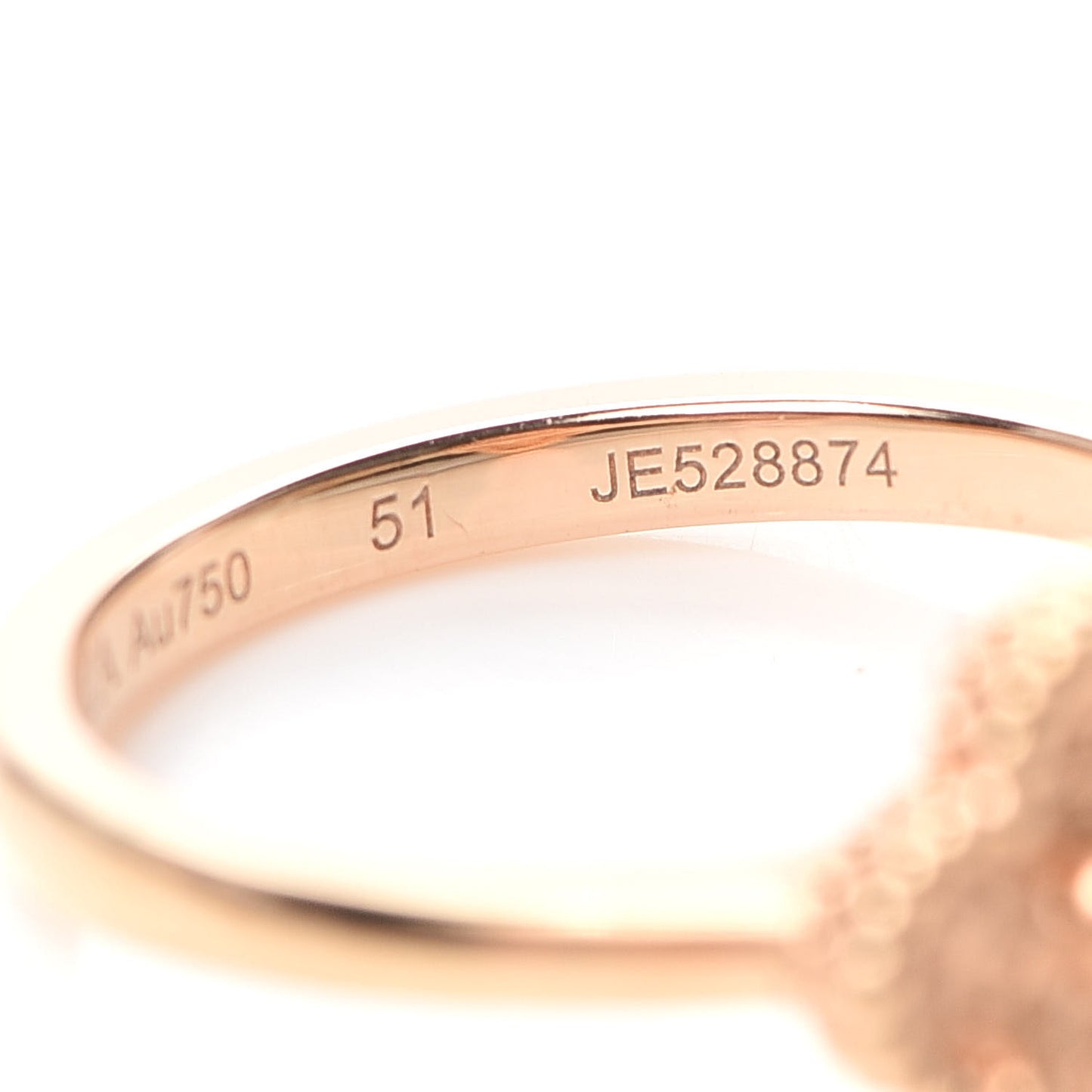 18K Rose Gold Sweet Alhambra Ring 50 5.5