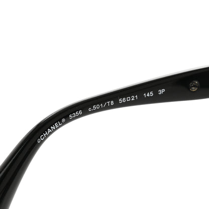 Chanel Acetate Polarized Bijou Cat Eye Sunglasses 5354 Black 5 of 6