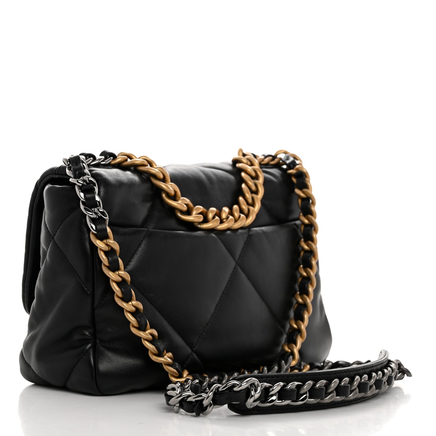 Chanel Lambskin Quilted Medium Chanel 19 Flap Black 2 of 10