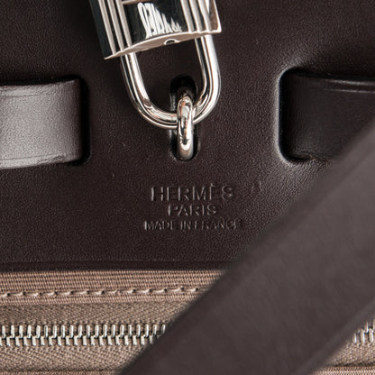 Hermes Vache Hunter Toile Herbag Zip 31 PM Etoupe Ebene 7 of 9