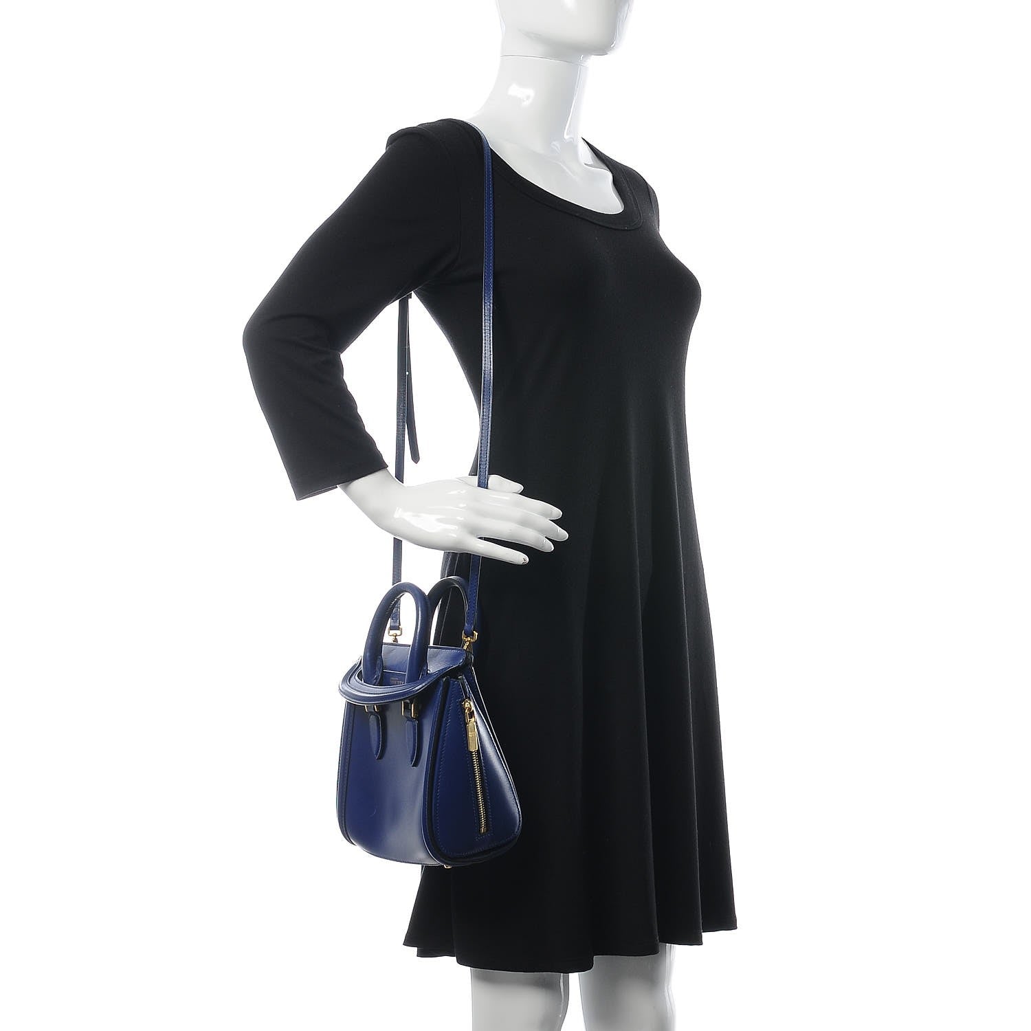 Alexander McQueen Calfskin Mini Heroine Royal Blue 2 of 11
