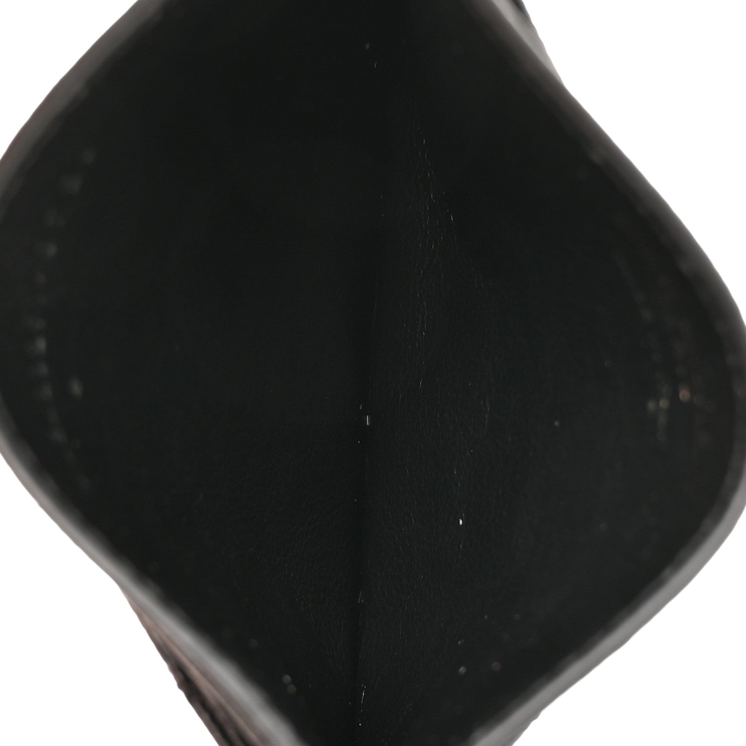 Saint Laurent Grain De Poudre Matelasse Chevron Monochrome Monogram Credit Card Case Black 5 of 8
