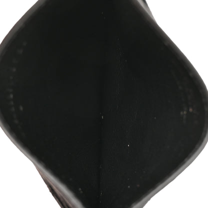 Saint Laurent Grain De Poudre Matelasse Chevron Monochrome Monogram Credit Card Case Black 5 of 8