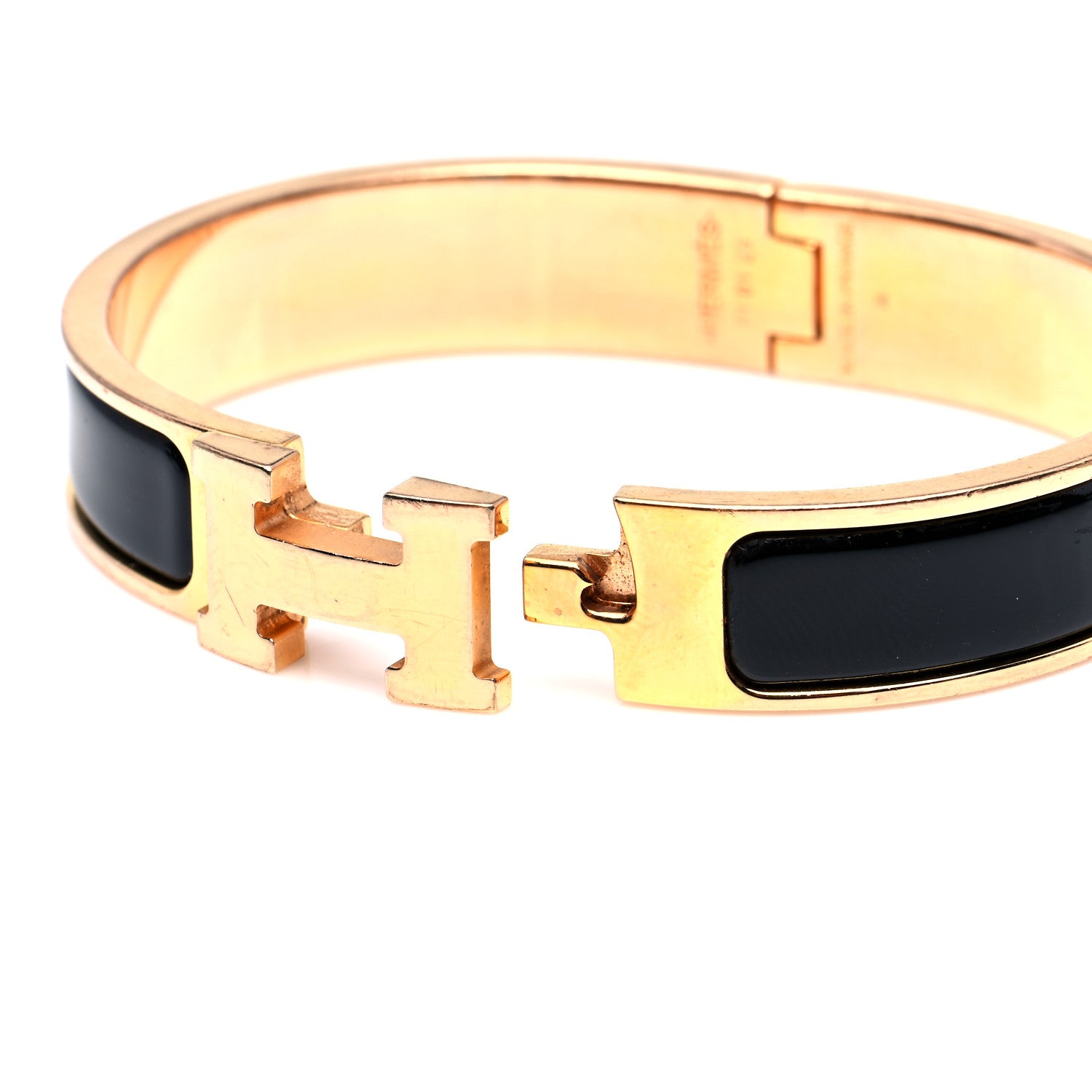 Hermes Enamel Narrow Clic Clac H Bracelet PM Black 6 of 6