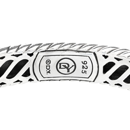 David Yurman Sterling Silver Diamond Blue Topaz Wheaton Cuff Bracelet 3 of 3