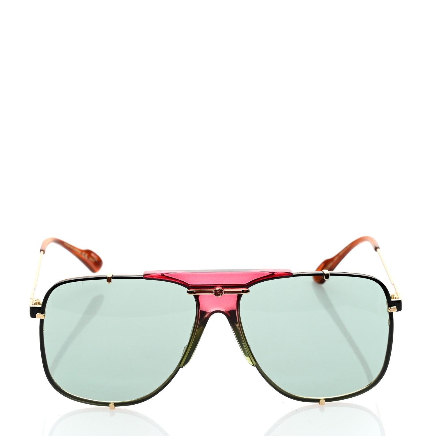 Gucci Metal Square Frame Sunglasses GG0739SA Brown 2 of 7
