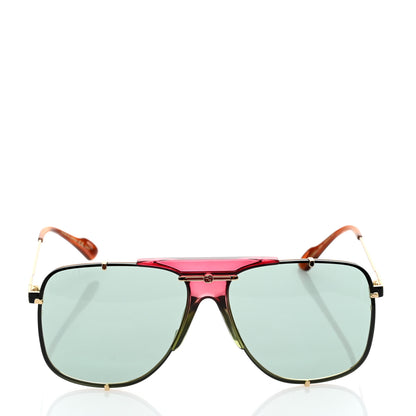 Gucci Metal Square Frame Sunglasses GG0739SA Brown 2 of 7