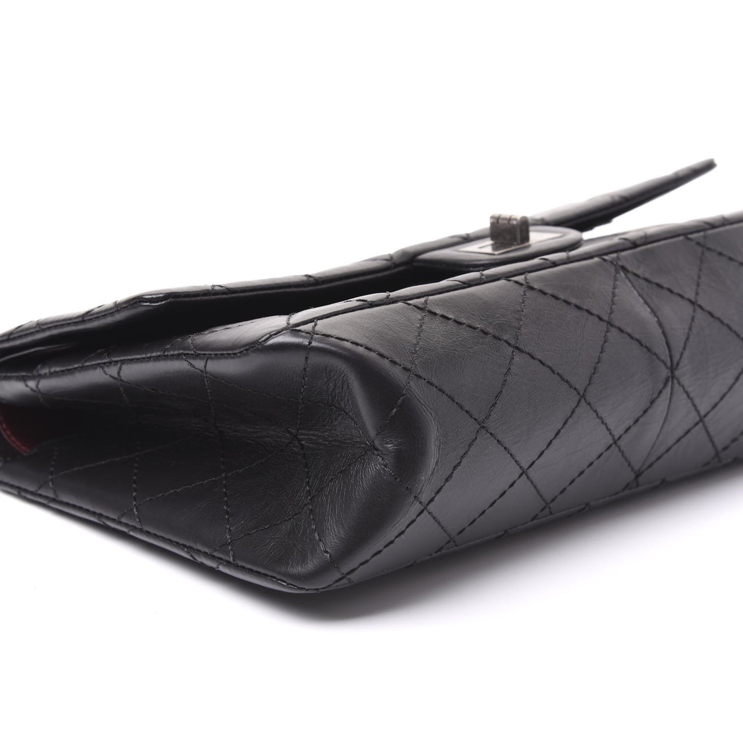 Aged Calfskin Quilted 2.55 Reissue 226 Flap Black