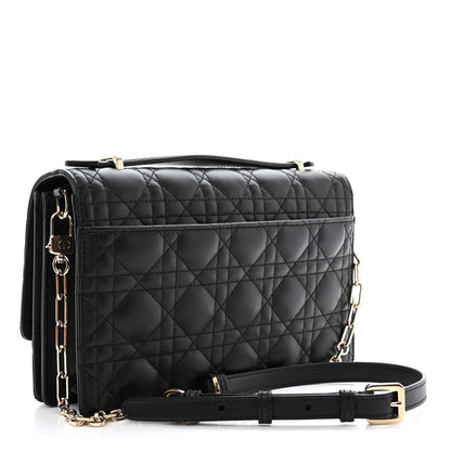 Christian Dior Lambskin Cannage Miss Dior Chain Pouch Black 3 of 12