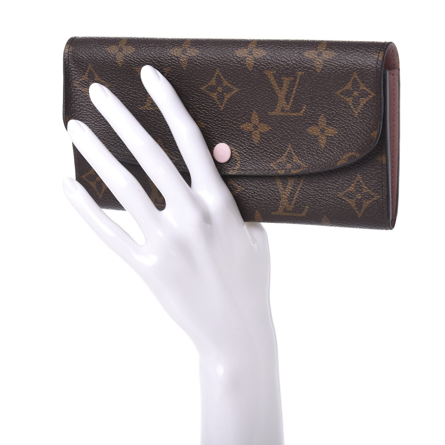 Monogram Emilie Wallet Rose Ballerine