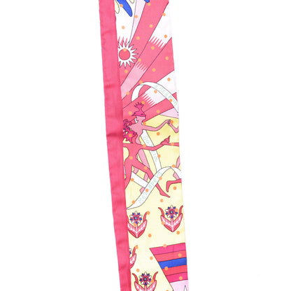 Hermes Silk Plumetis Twilly Rose 3 of 4